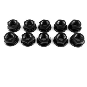 BLACK Ti Flanged Nut 3/8"-16 Kit