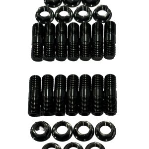 BLACK Ti Header Stud kit with Flanged nuts